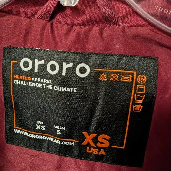 Ororo Women's Heated Lightweight Down Vest (Apparel Only) Wine Red XS - Picture 11 of 16